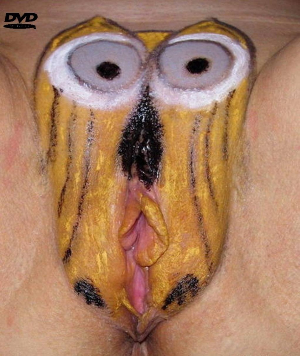 Прикольный бодиарт на пенисе