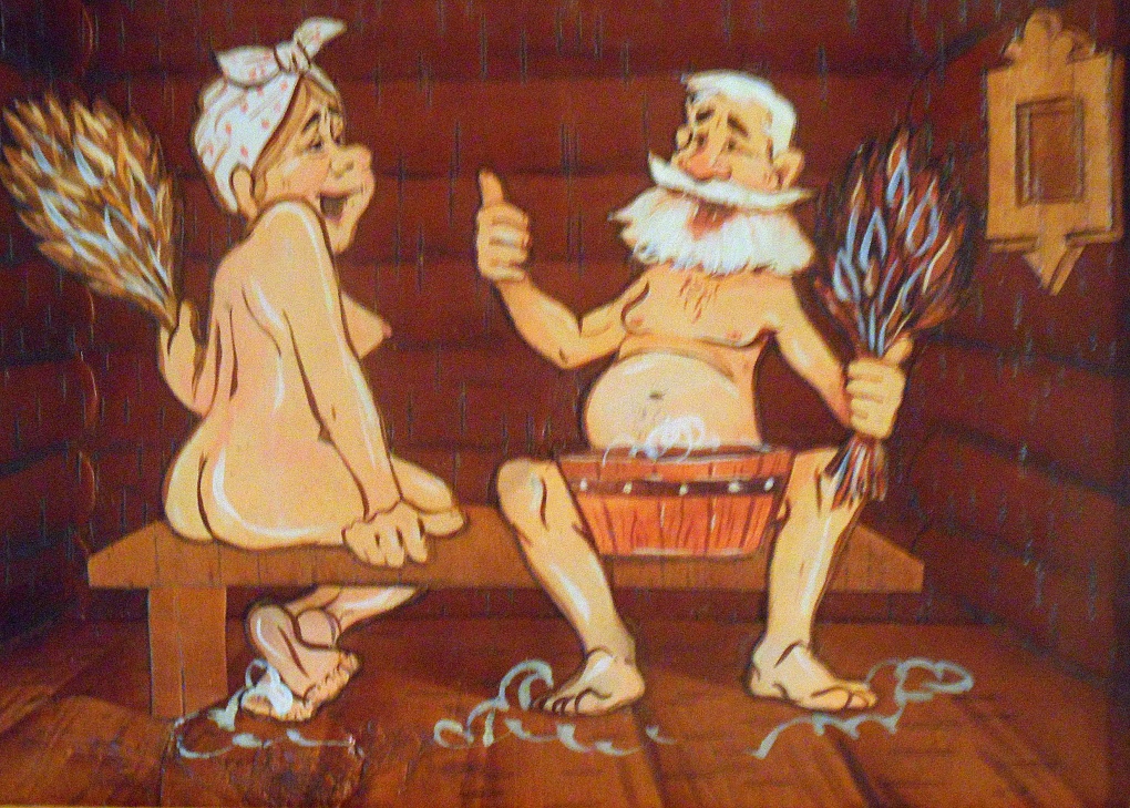 Попки Деревенские в бане