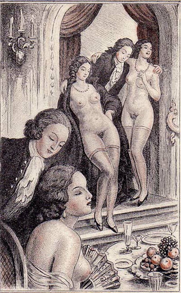 Голые аристократки в чулках