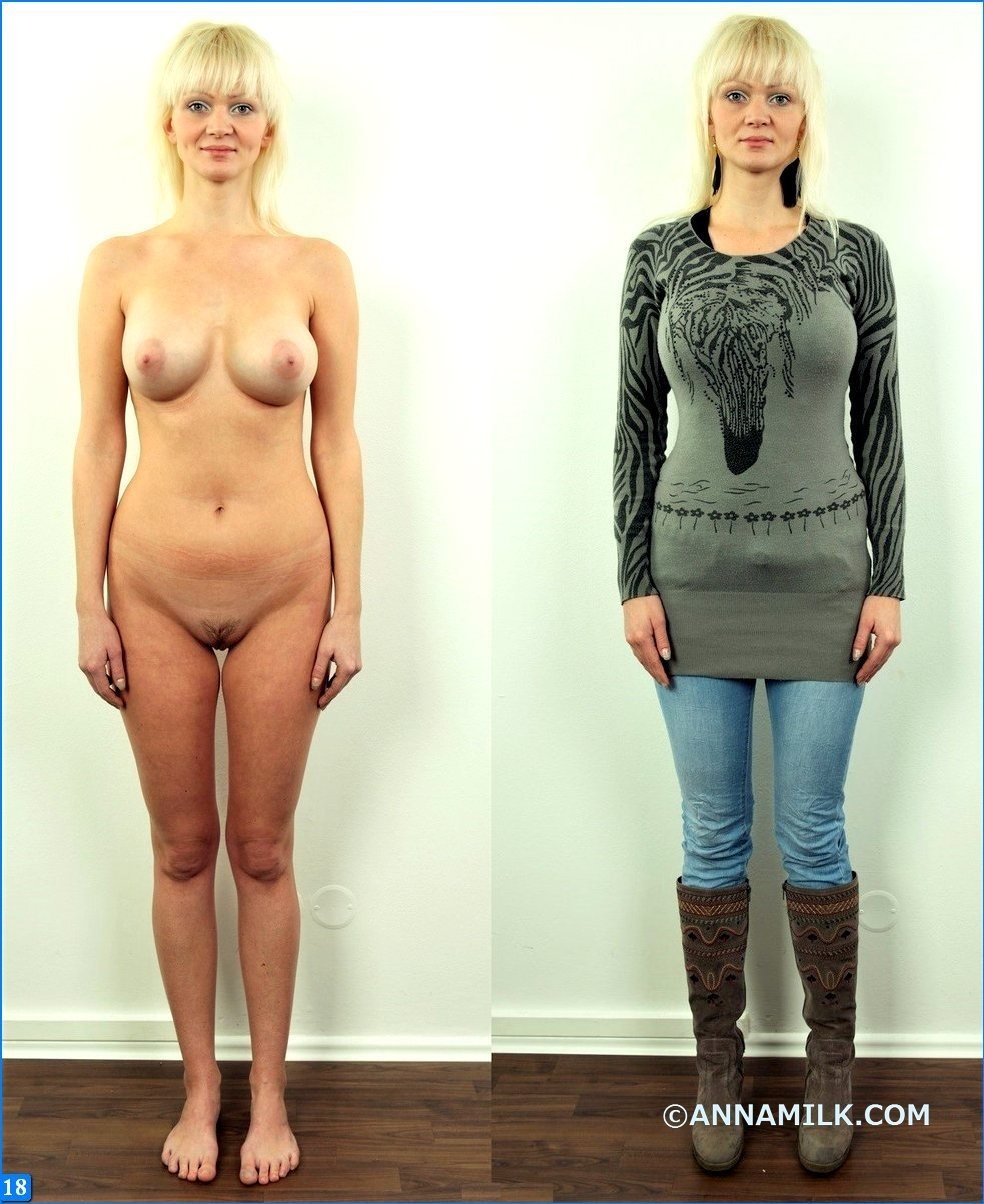 Одетые и голые пожилые женщины