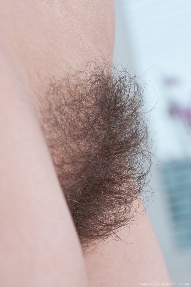 Молодая волосатая киска в трусиках