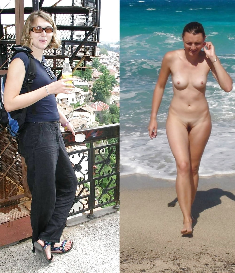 Девушки одетые и раздетые на улице