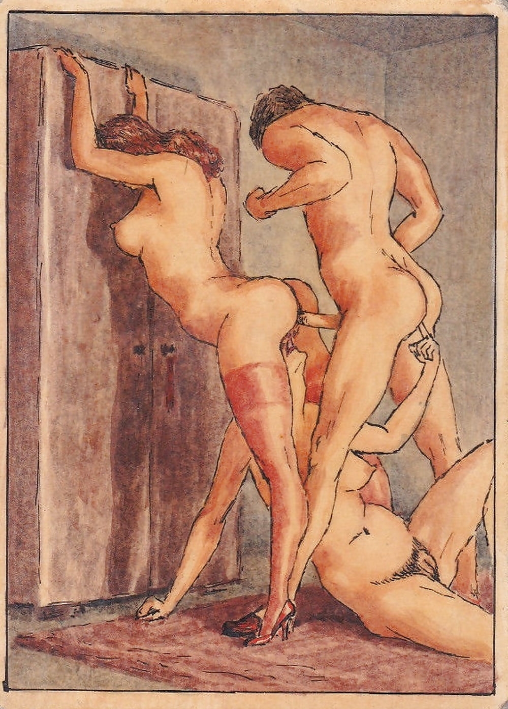 Порнографическая живопись карандашом