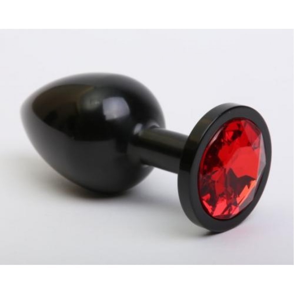 4sexdream анальная пробка металлическая со стразом 7.6 см