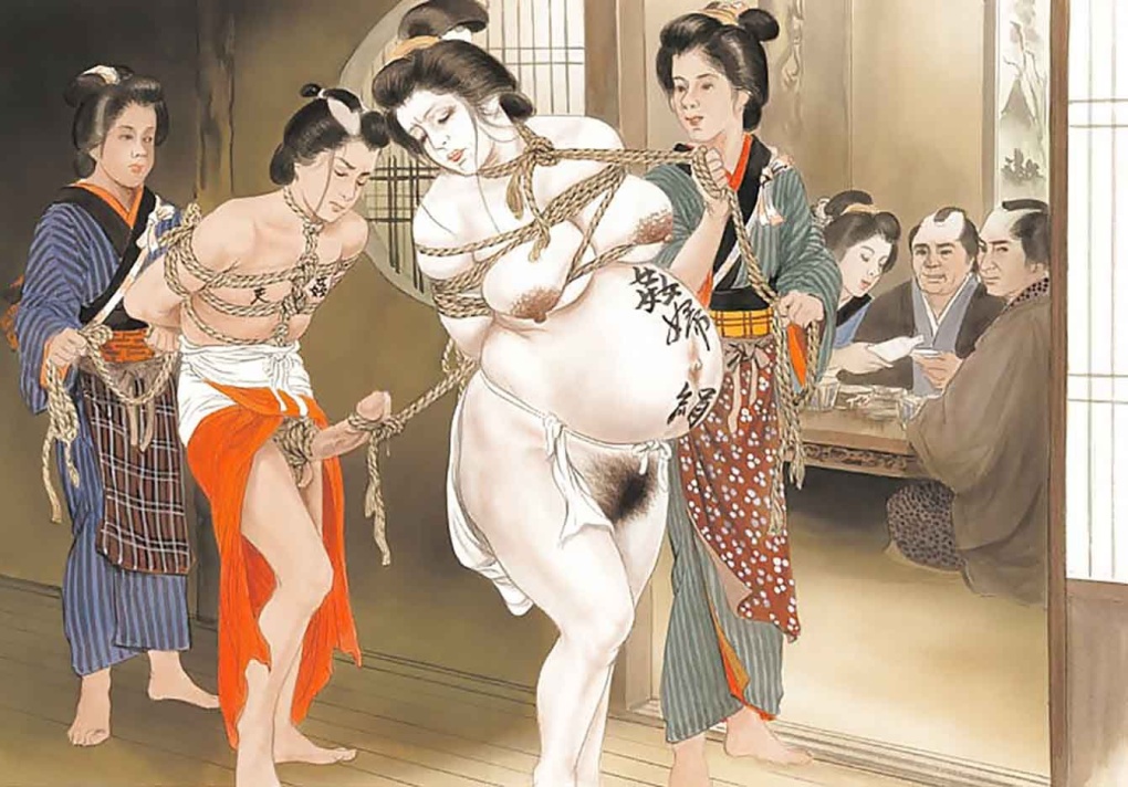 Японские гейши в постели ню