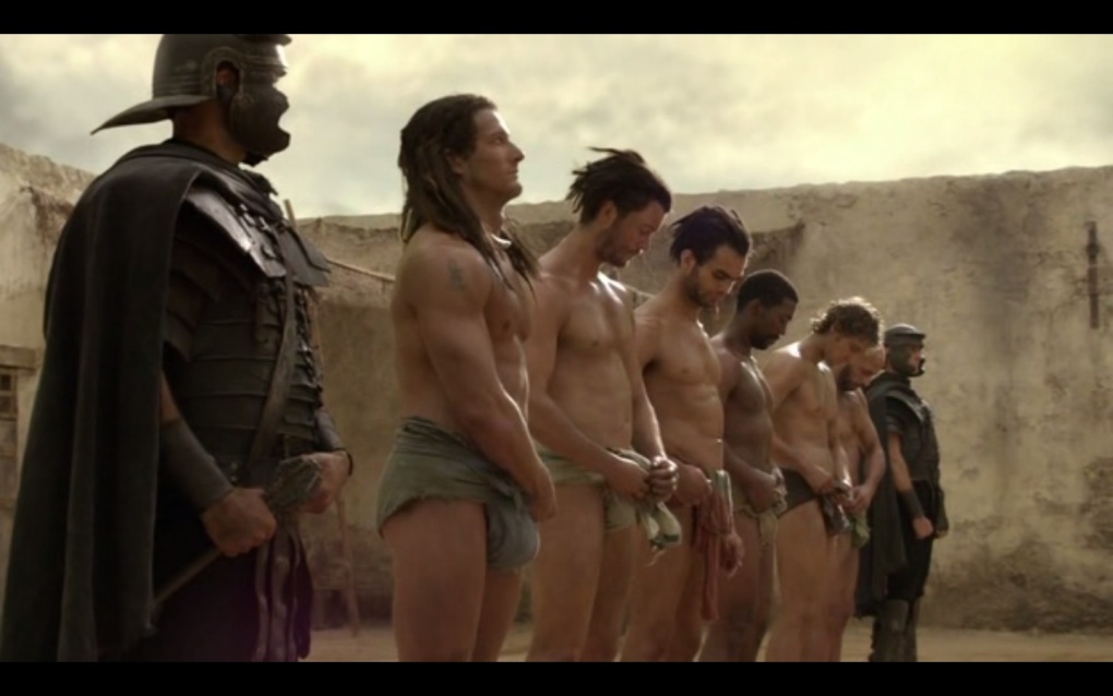 3д-драки голых мускулистых мужчин-гладиаторов