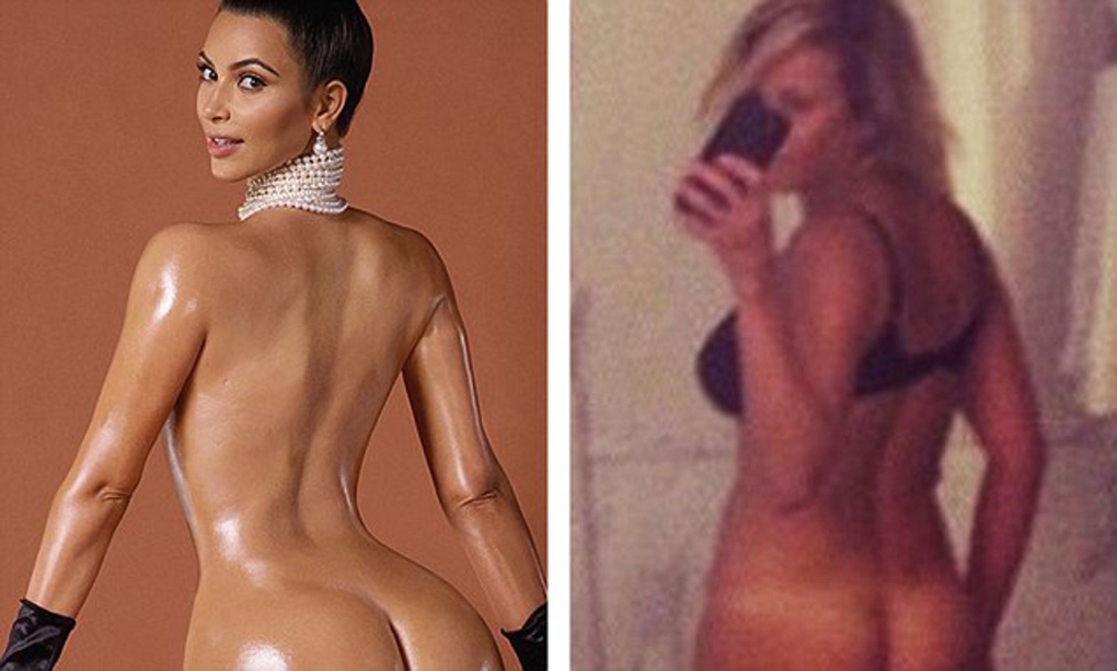 Ким Кардашиан голая попа