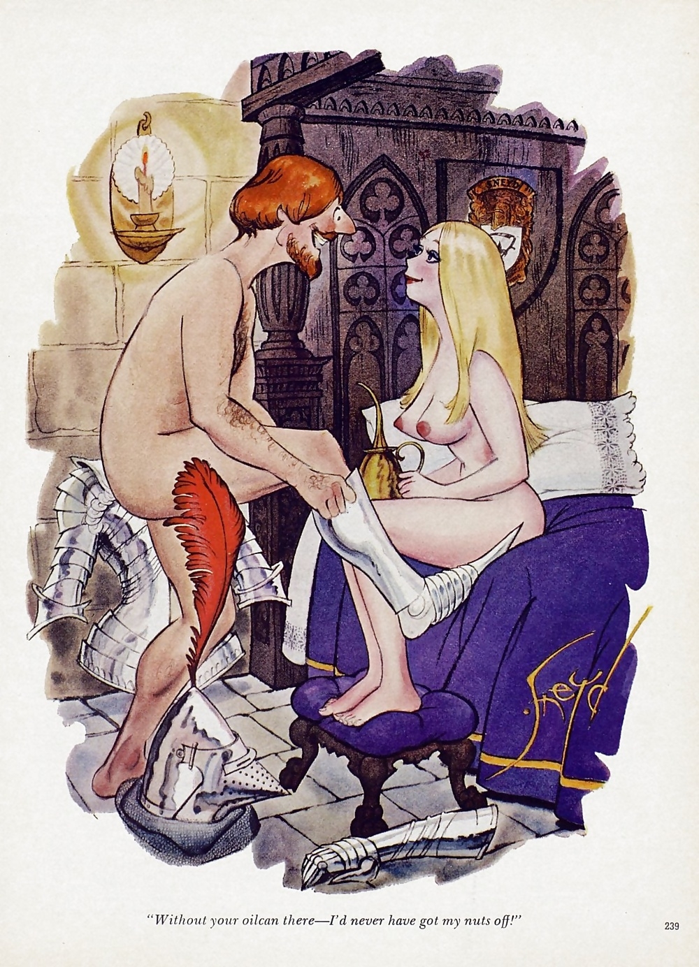 Карикатура с голыми сиськами