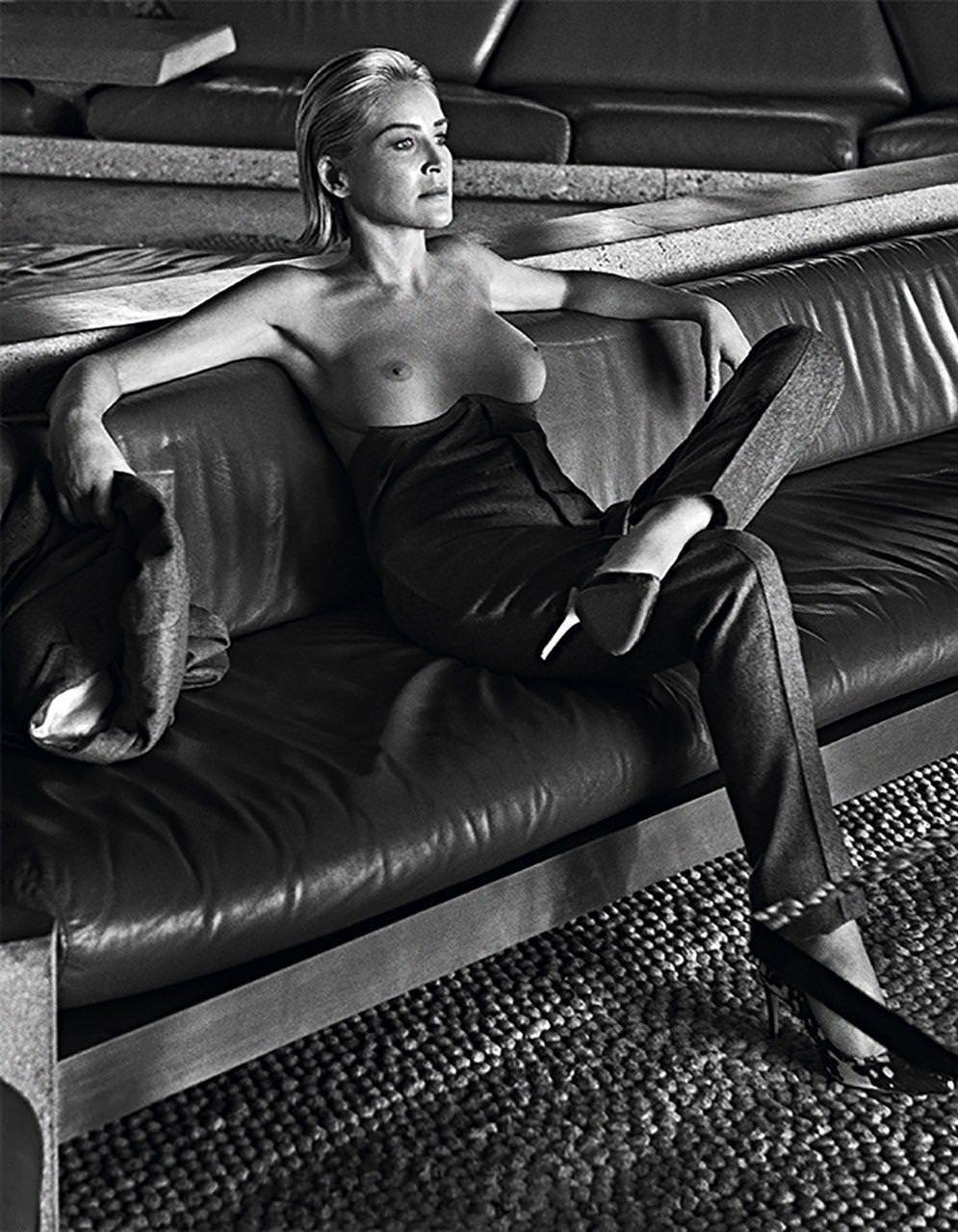 Голая Шерон Стоун в фильме основной инстинкт 2