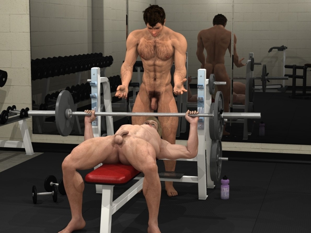 Голые парни в тренажерном зале