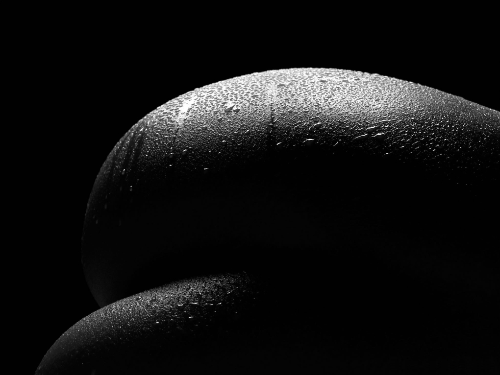 Ню Макросъемка на черном фоне