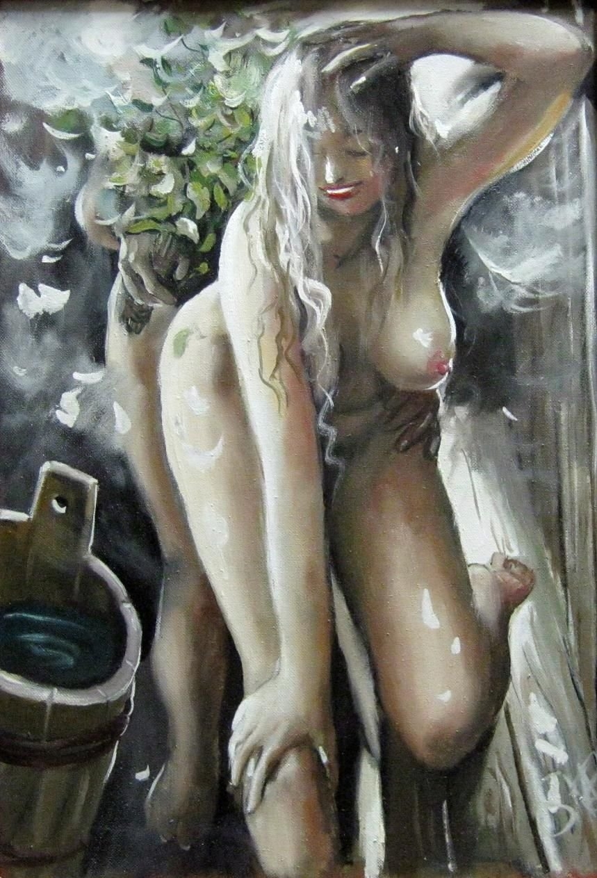 Женская баня в живописи