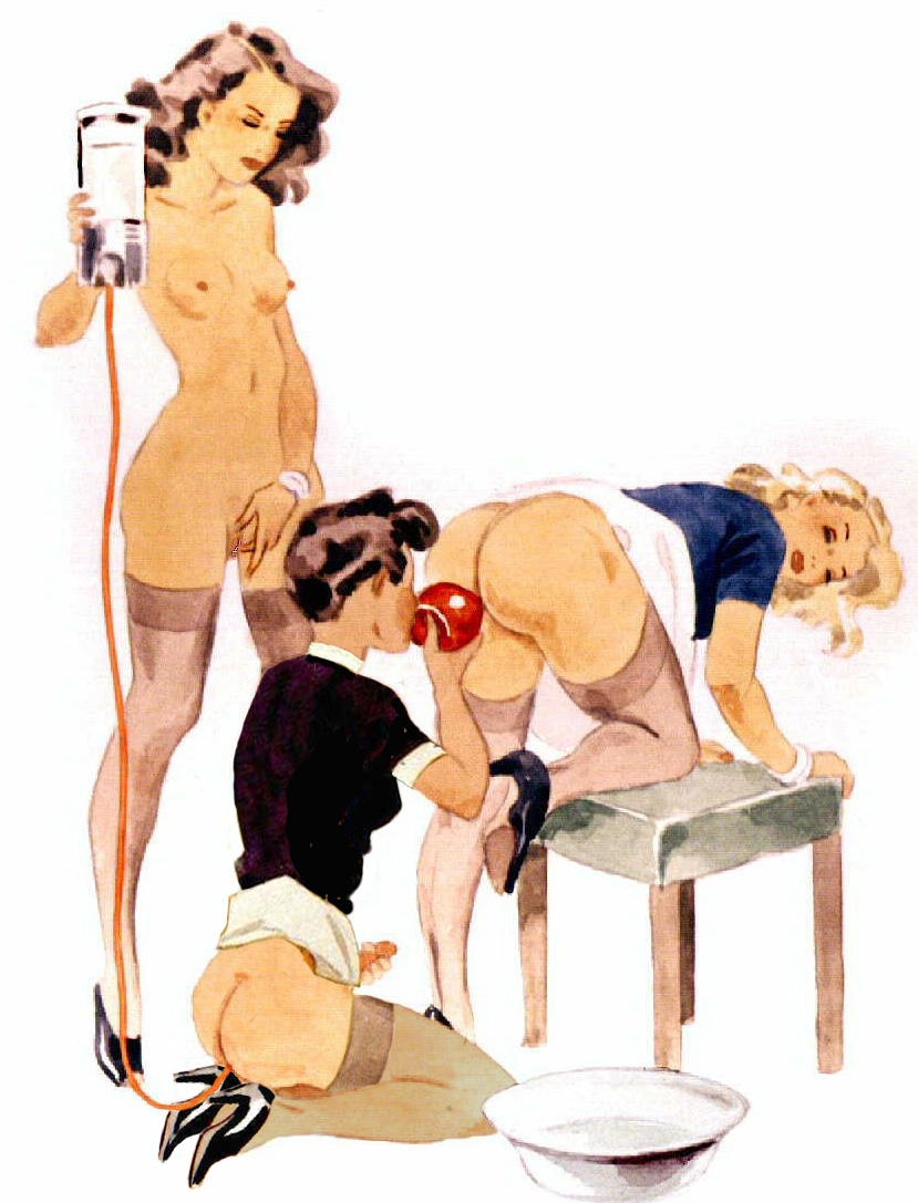 Эротические рисунки клизма