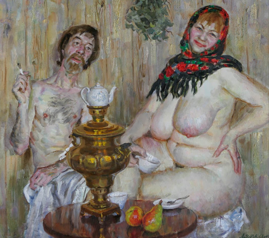 Голые зрелые бабы в бане