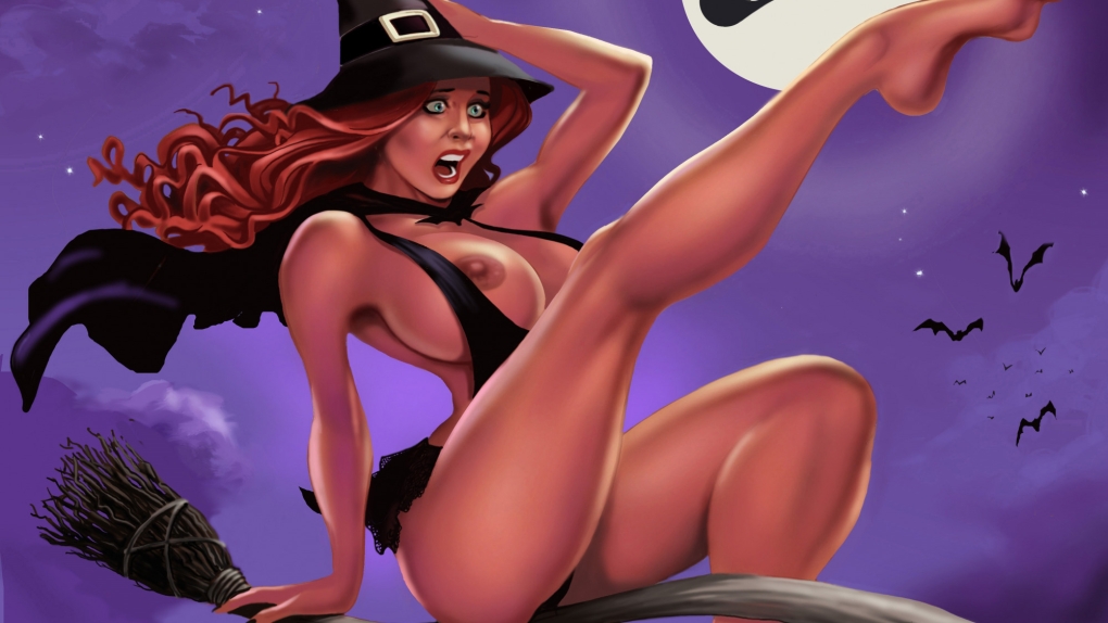 Фотосессия ню Хэллоуин