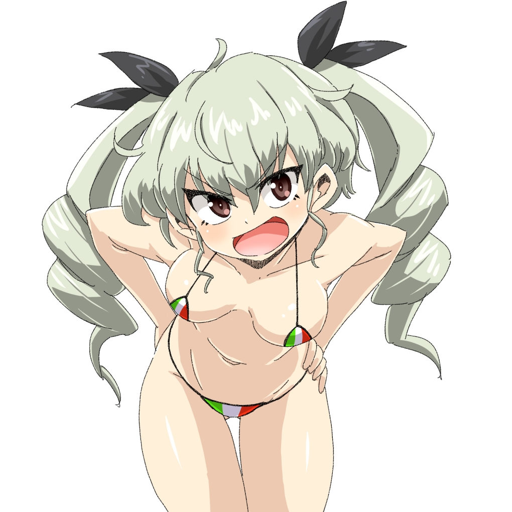 Голые аниме тян girls und Panzer anchovy