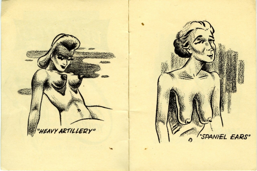 Висящая грудь без лифчика