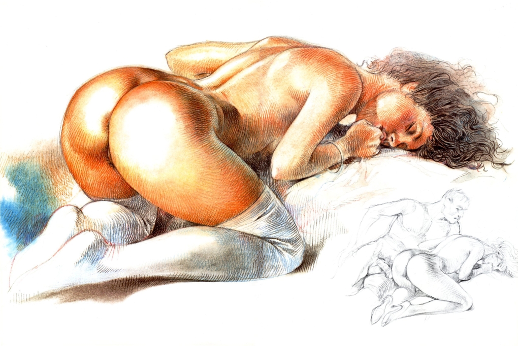 Ретро порнографии рисунок карандашом