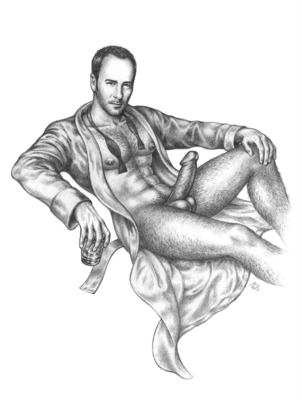 Мужской пенис рисунок карандашом