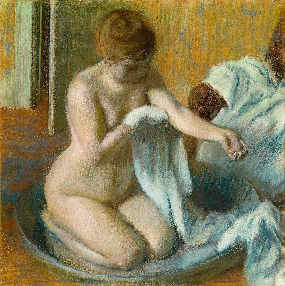 Эдгар Дега «после купания» (1898),