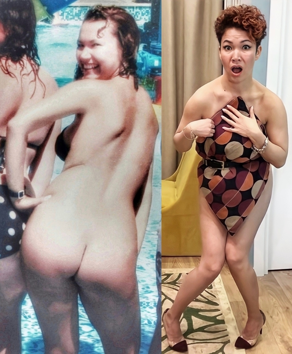 Марианна голая на пляже