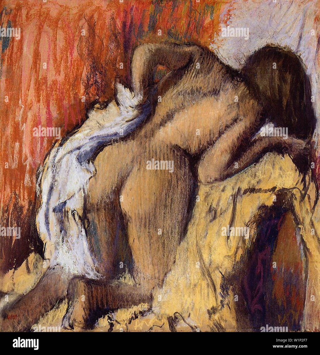 «Женщина за туалетом» (1876-1877) Дега