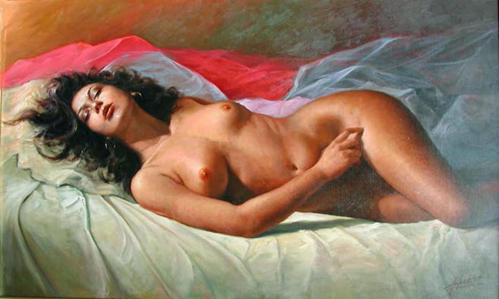 Картина лежачий голые женщины