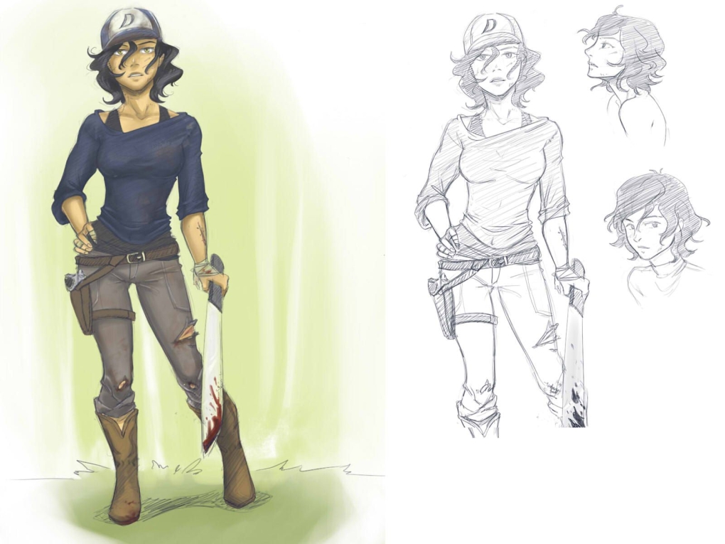 Нарисовать Клементину из the Walking Dead