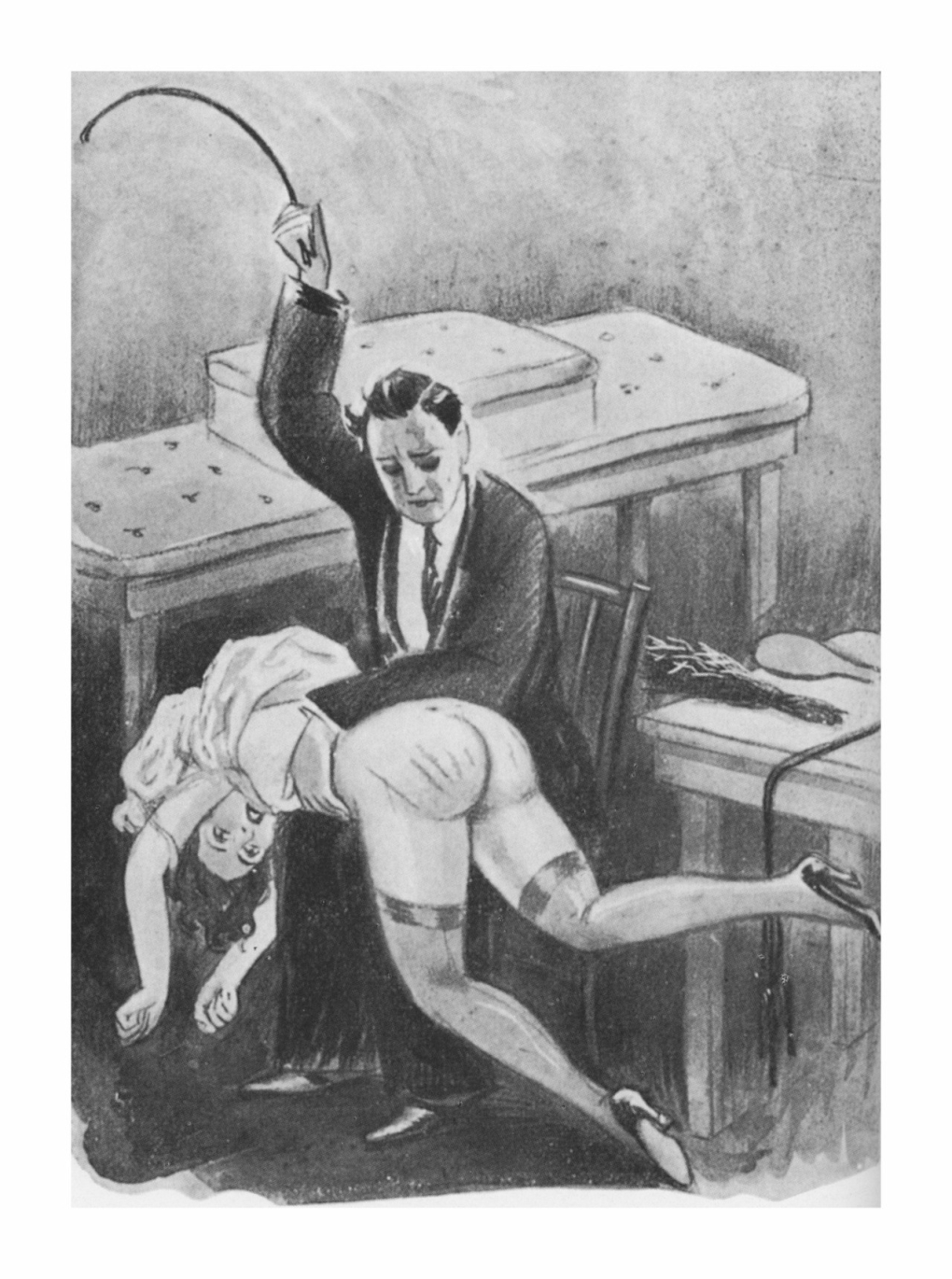 Порка девушек ремнем по попе