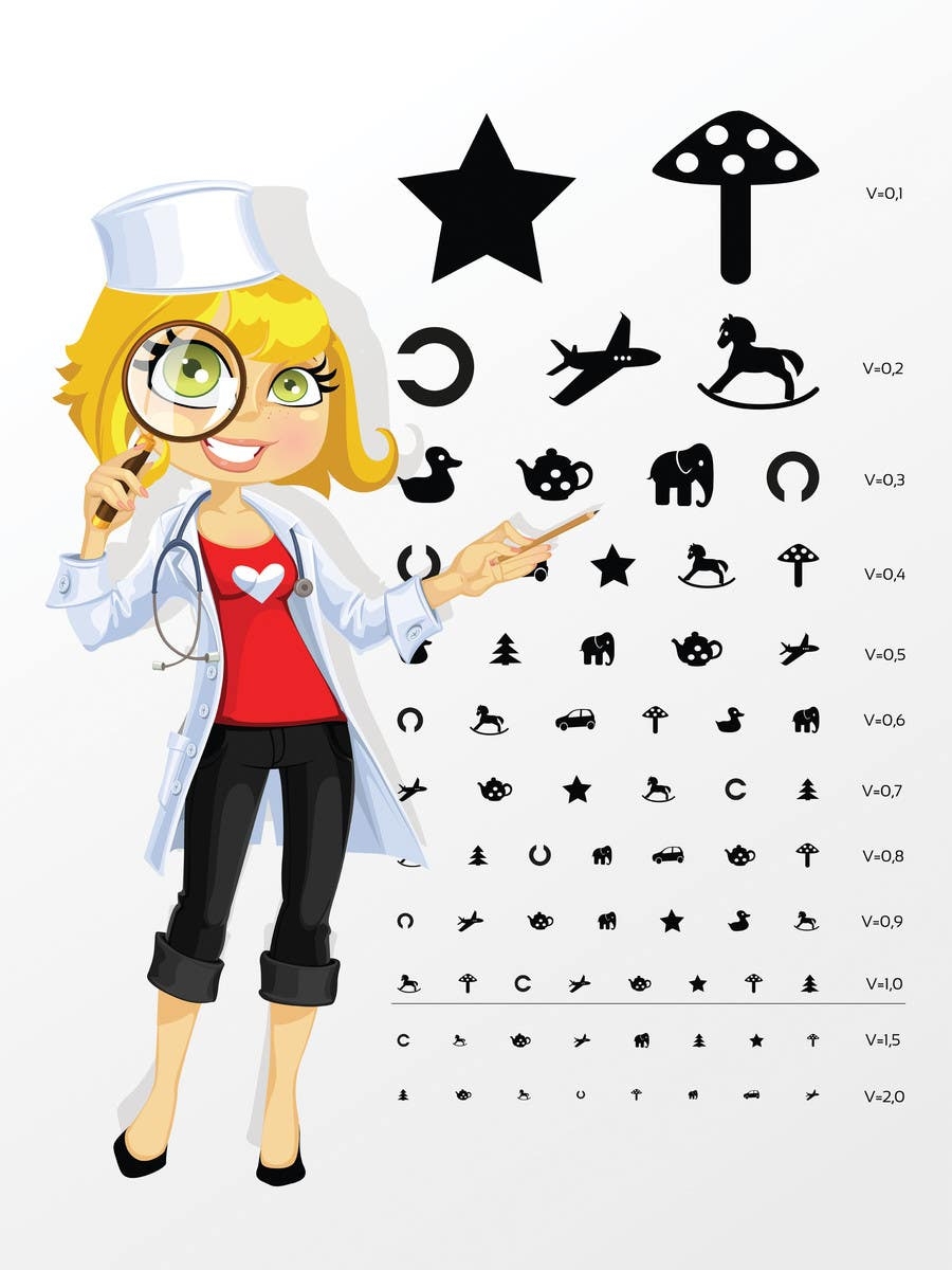 Смешной плакат для проверки зрения