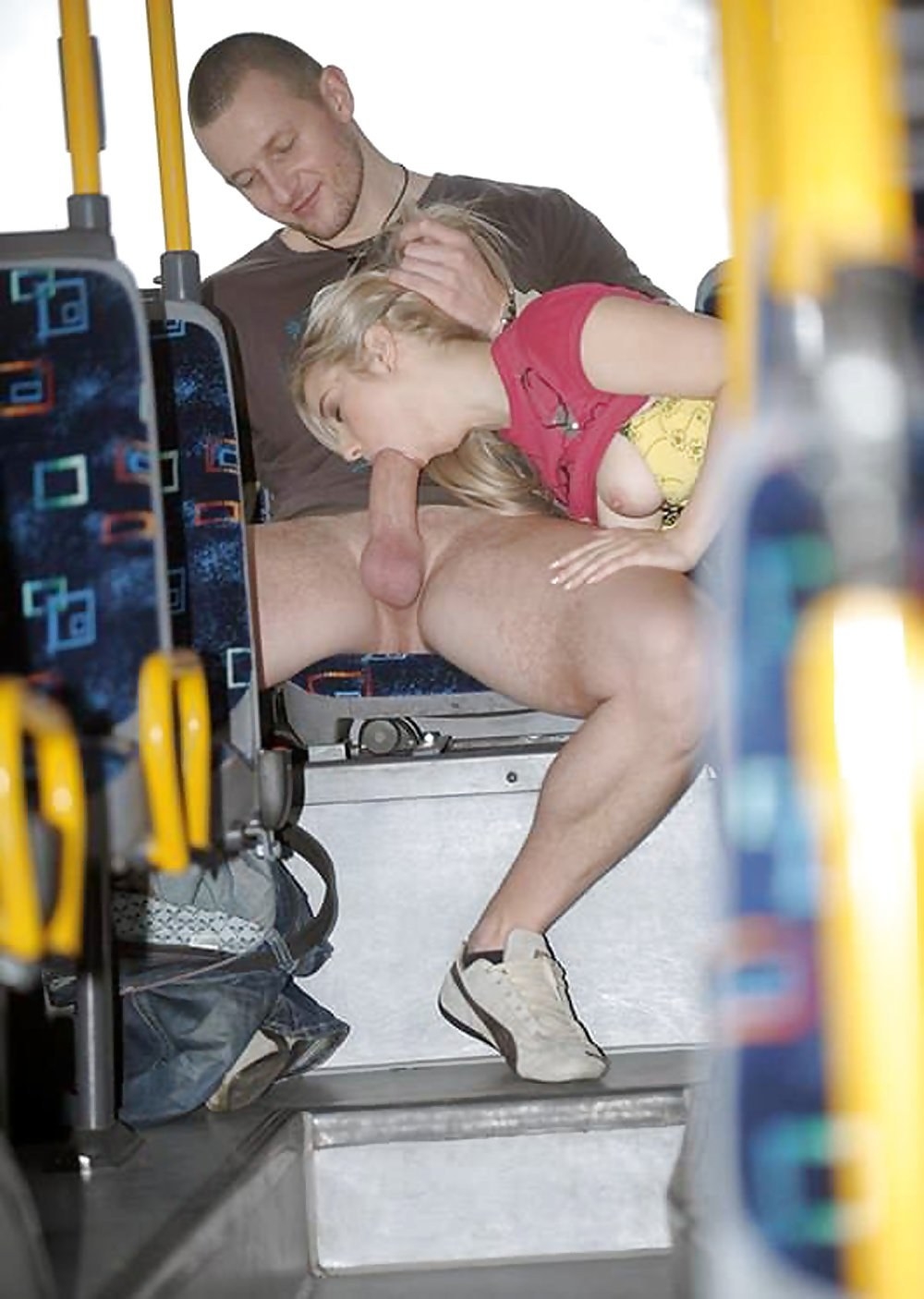 Подрочила член на улице