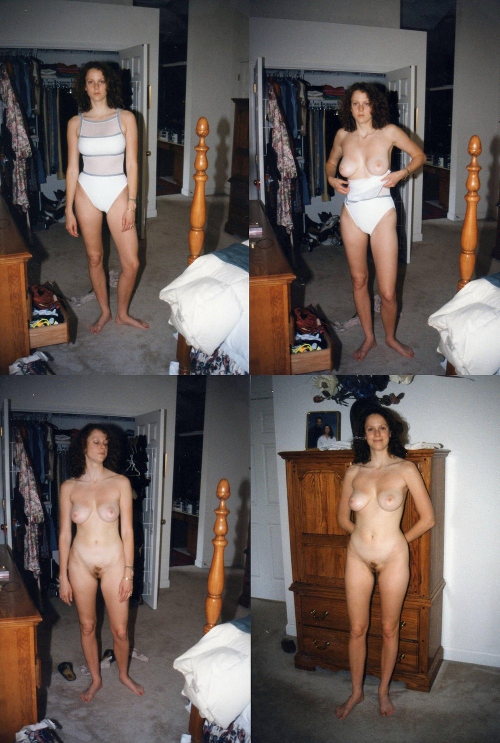 Девушка разделась на улице на спор