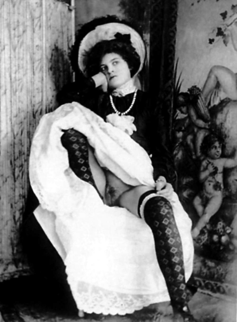 Ретро женщины в чулках ххх