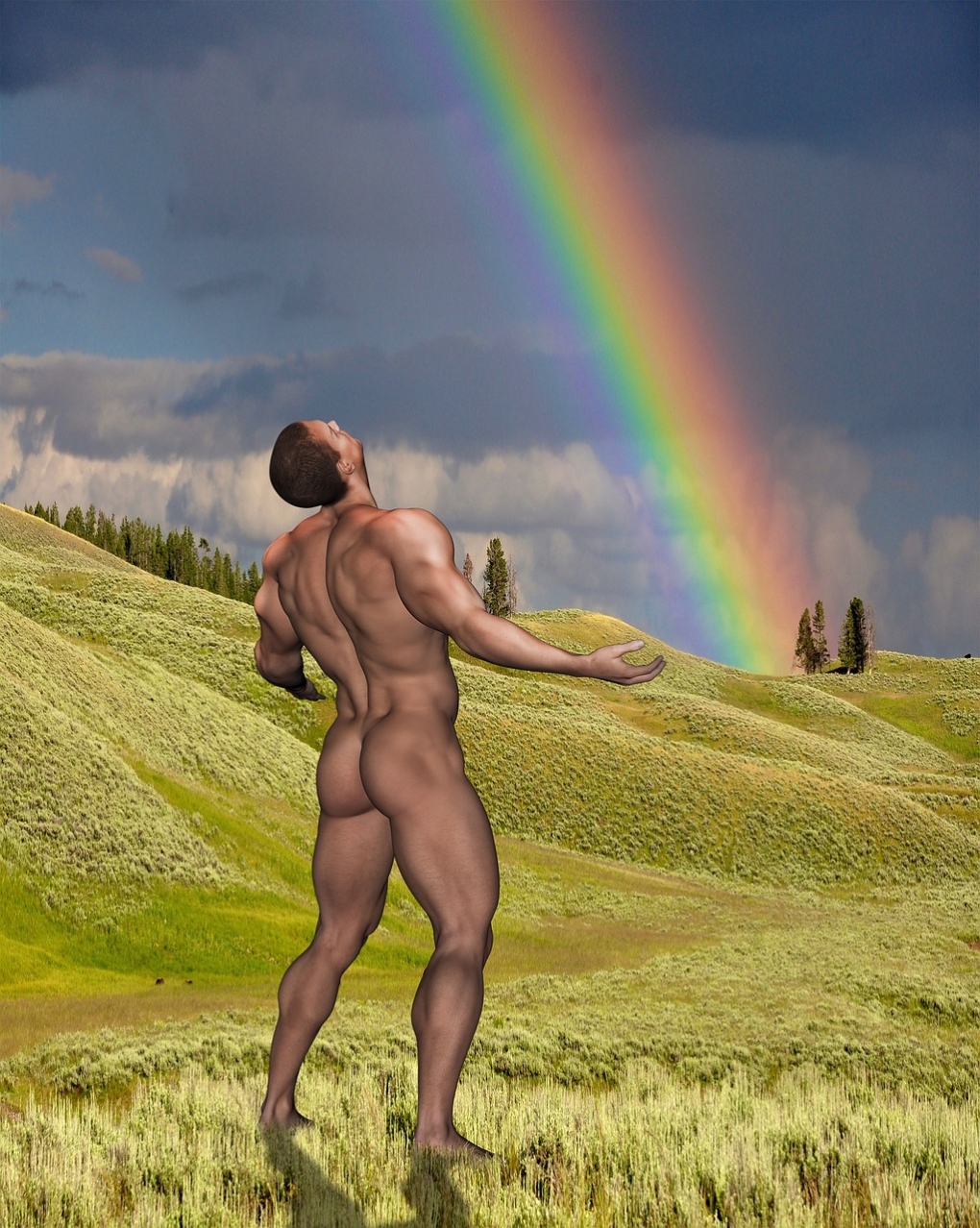 Много красивых голых людей