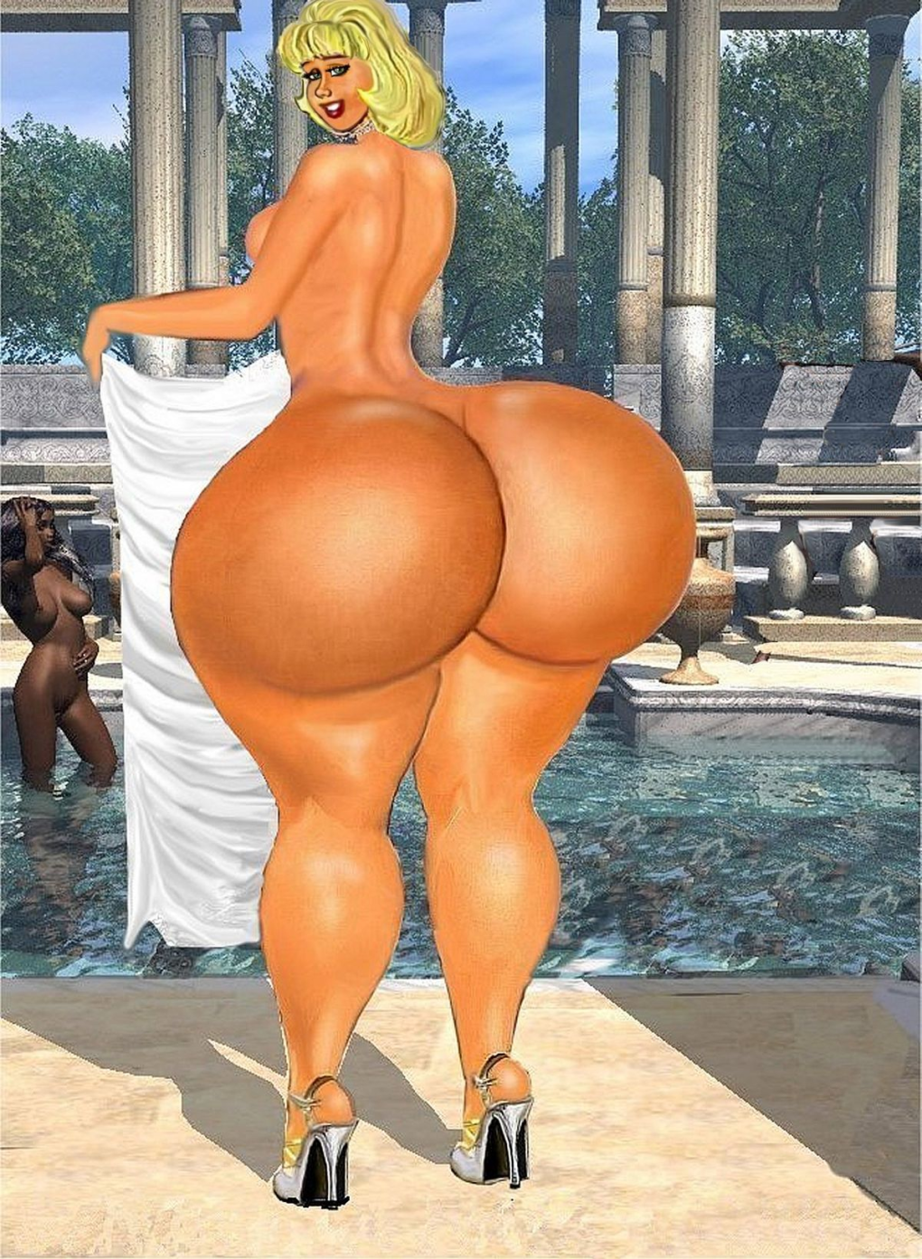 Голые женщины с большими попами