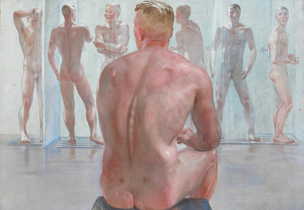 Черно белое мужское ню