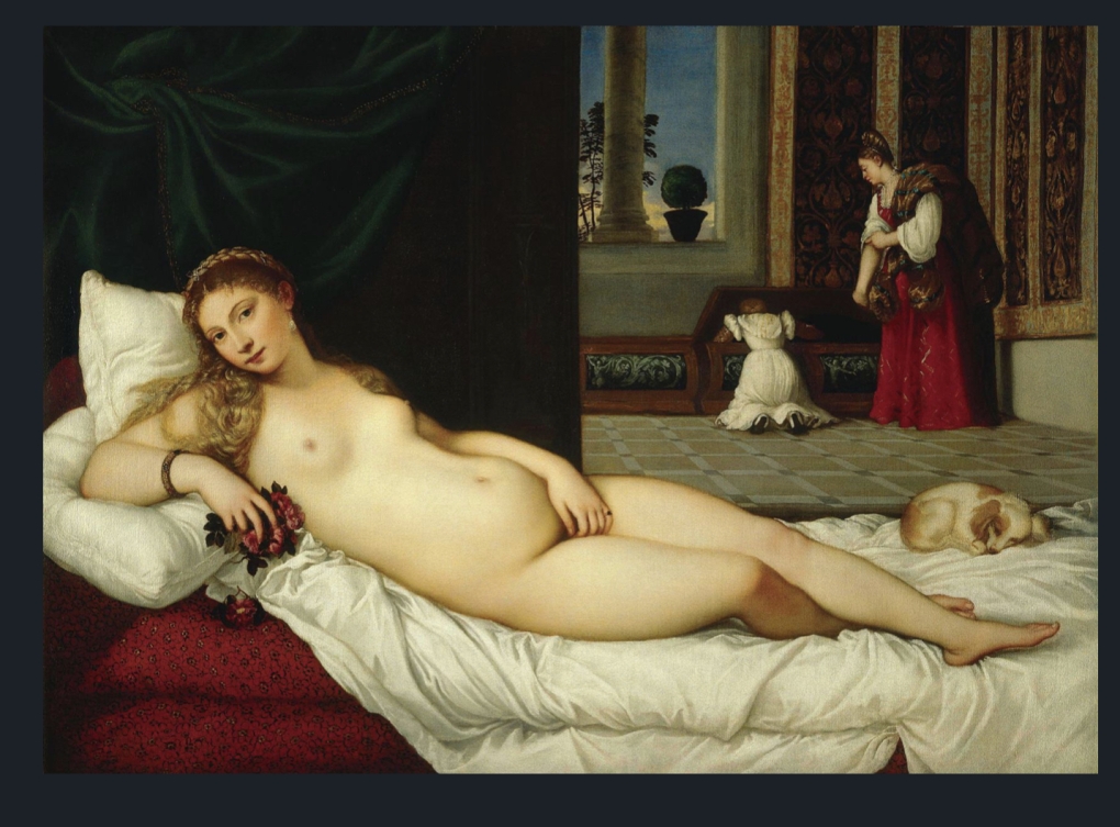 Венера Урбинская. Тициан. 1487-1576